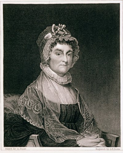 Abigail Adams, graviert von G.F. Storm von Gilbert Stuart